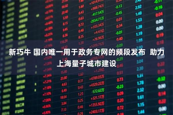 新巧牛 国内唯一用于政务专网的频段发布  助力上海量子城市建设