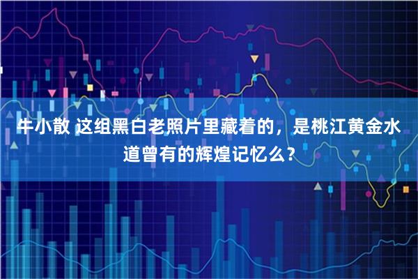 牛小散 这组黑白老照片里藏着的，是桃江黄金水道曾有的辉煌记忆么？