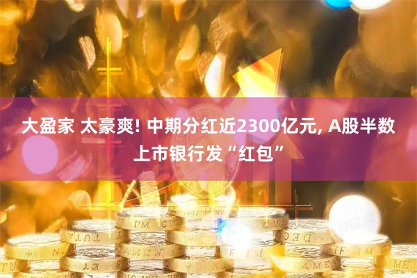 大盈家 太豪爽! 中期分红近2300亿元, A股半数上市银行发“红包”