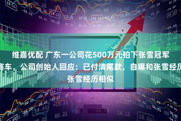 维嘉优配 广东一公司花500万元拍下张雪冠军复刻赛车，公司创始人回应：已付清尾款，自曝和张雪经历相似
